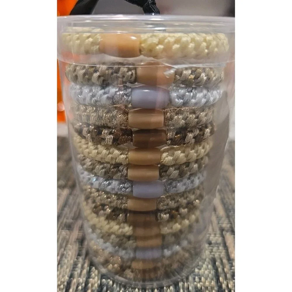 Danbar Global Hair Ties 15‎ Pack Neutral Colors Braided Elastics